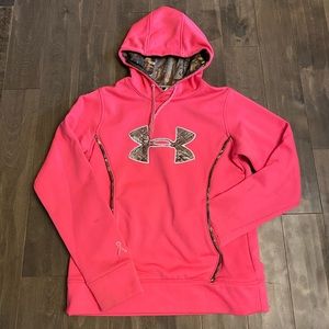 Pink under armour hoodie